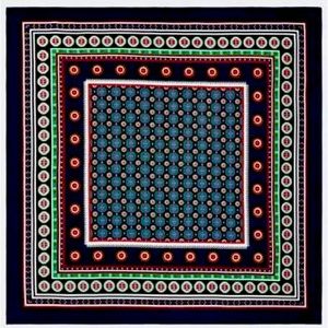 Tory Burch Scarf. Navy w/pink, green and white accents. New with tags.